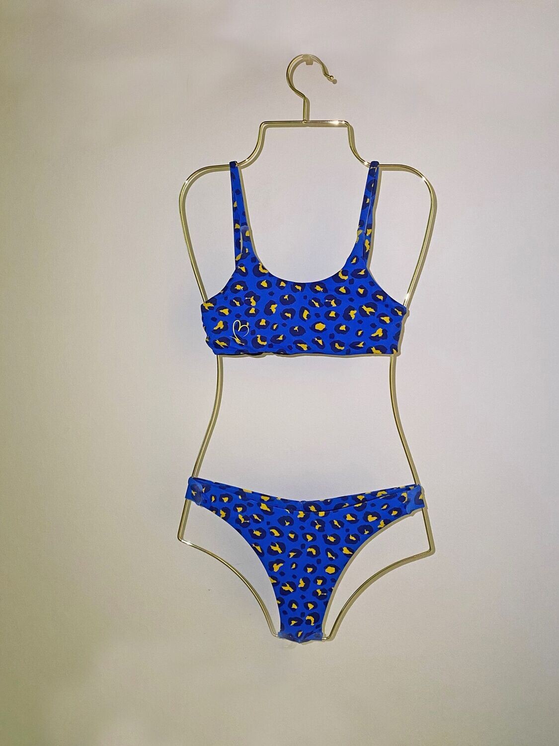 Biquini leopardato blu