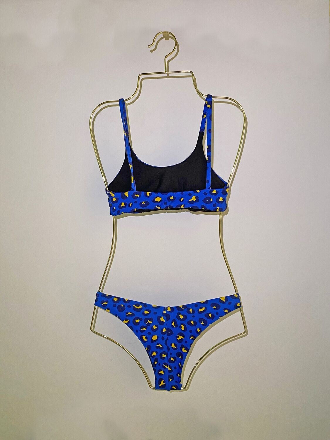 Biquini leopardato blu
