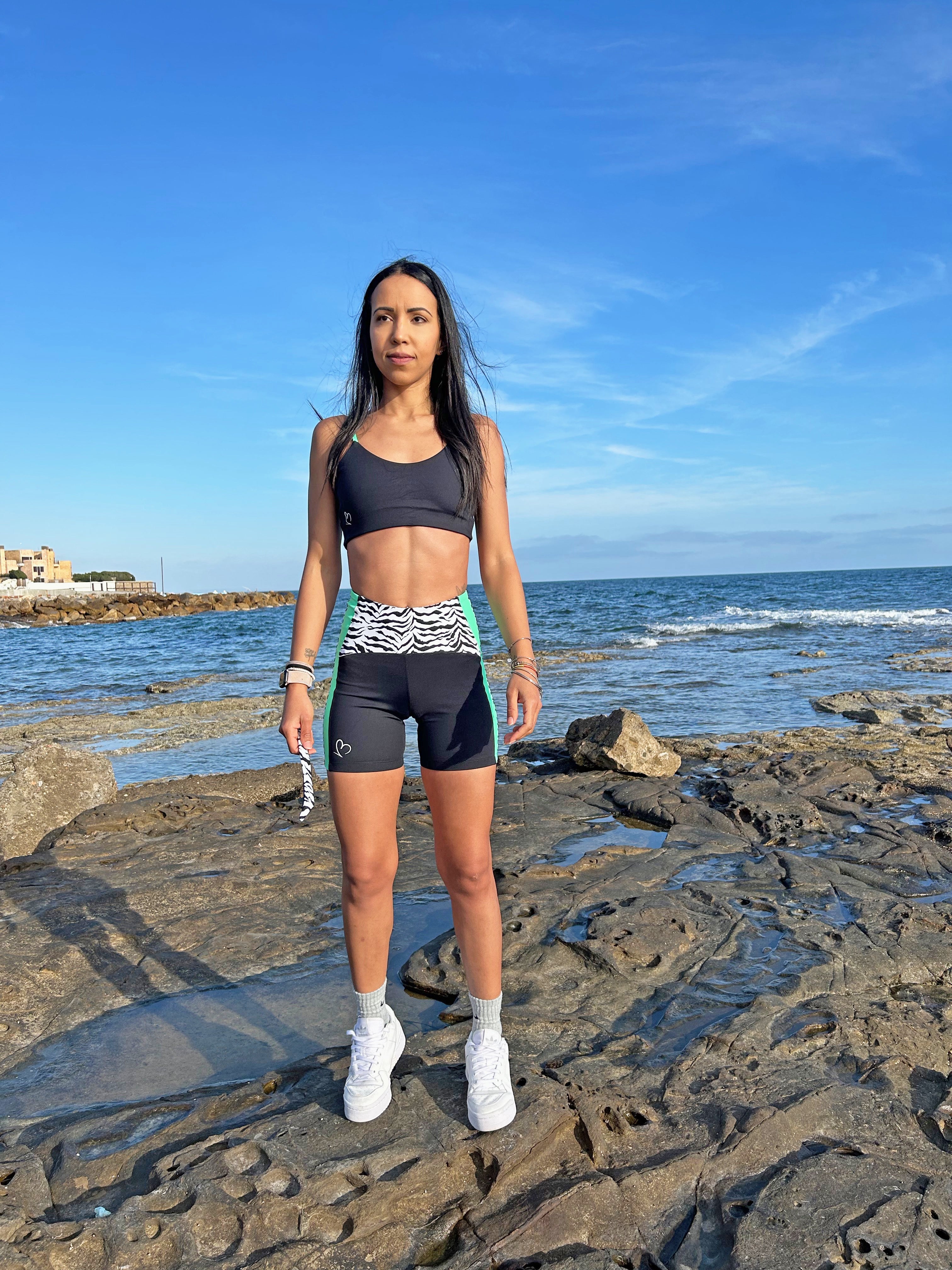 Top zebra nero double-face