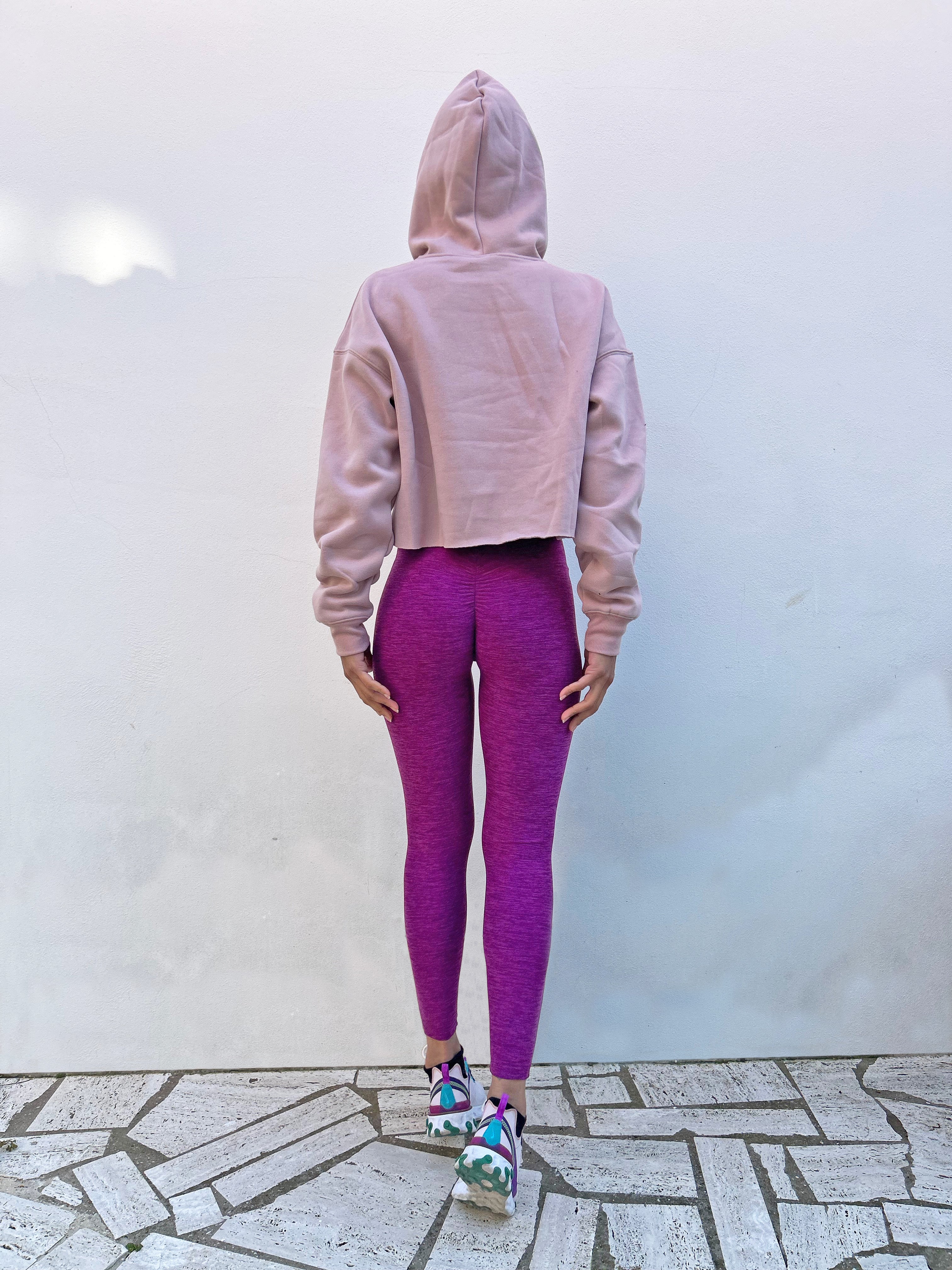 Felpa crop cappuccio