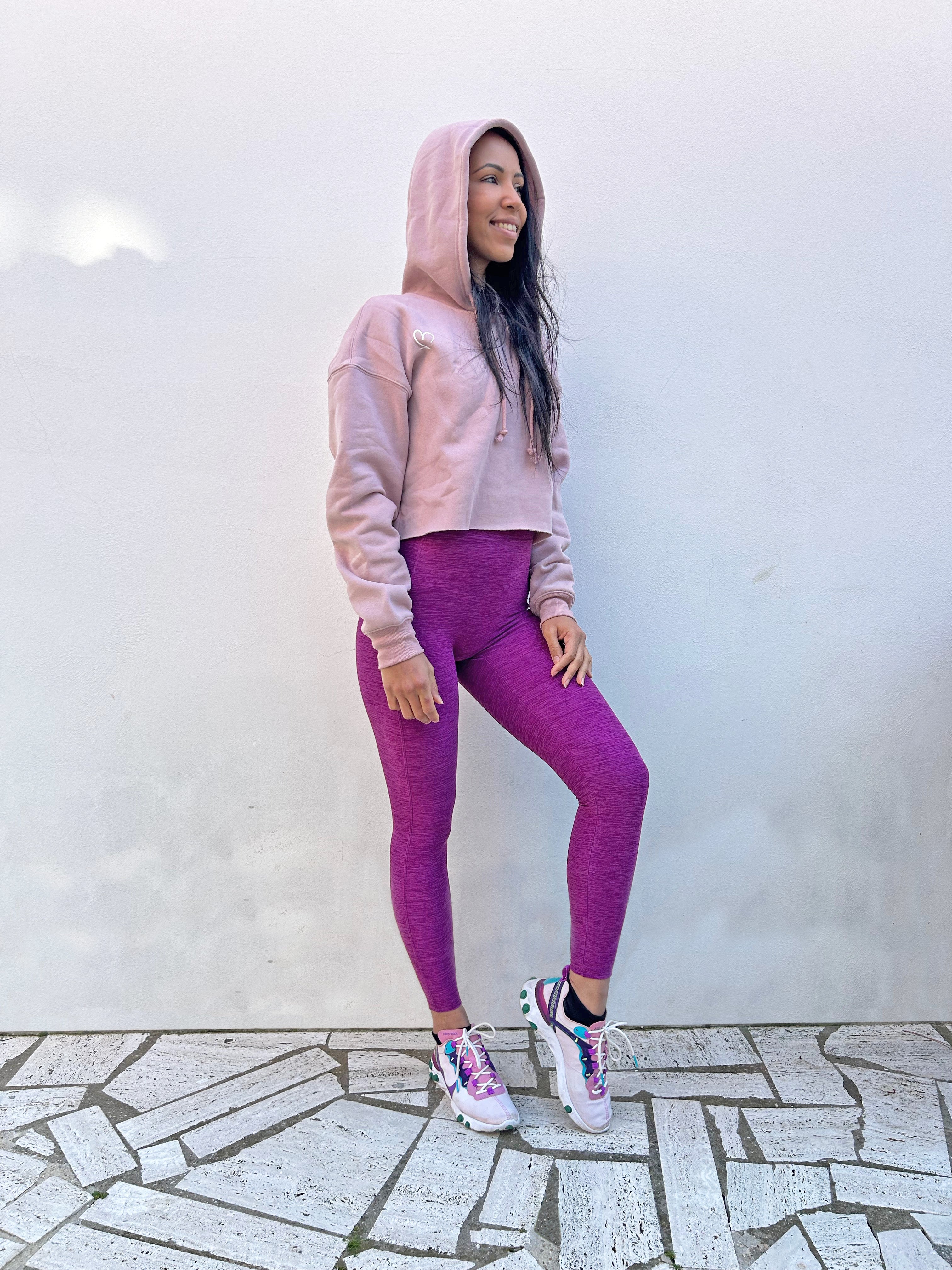 Felpa crop cappuccio