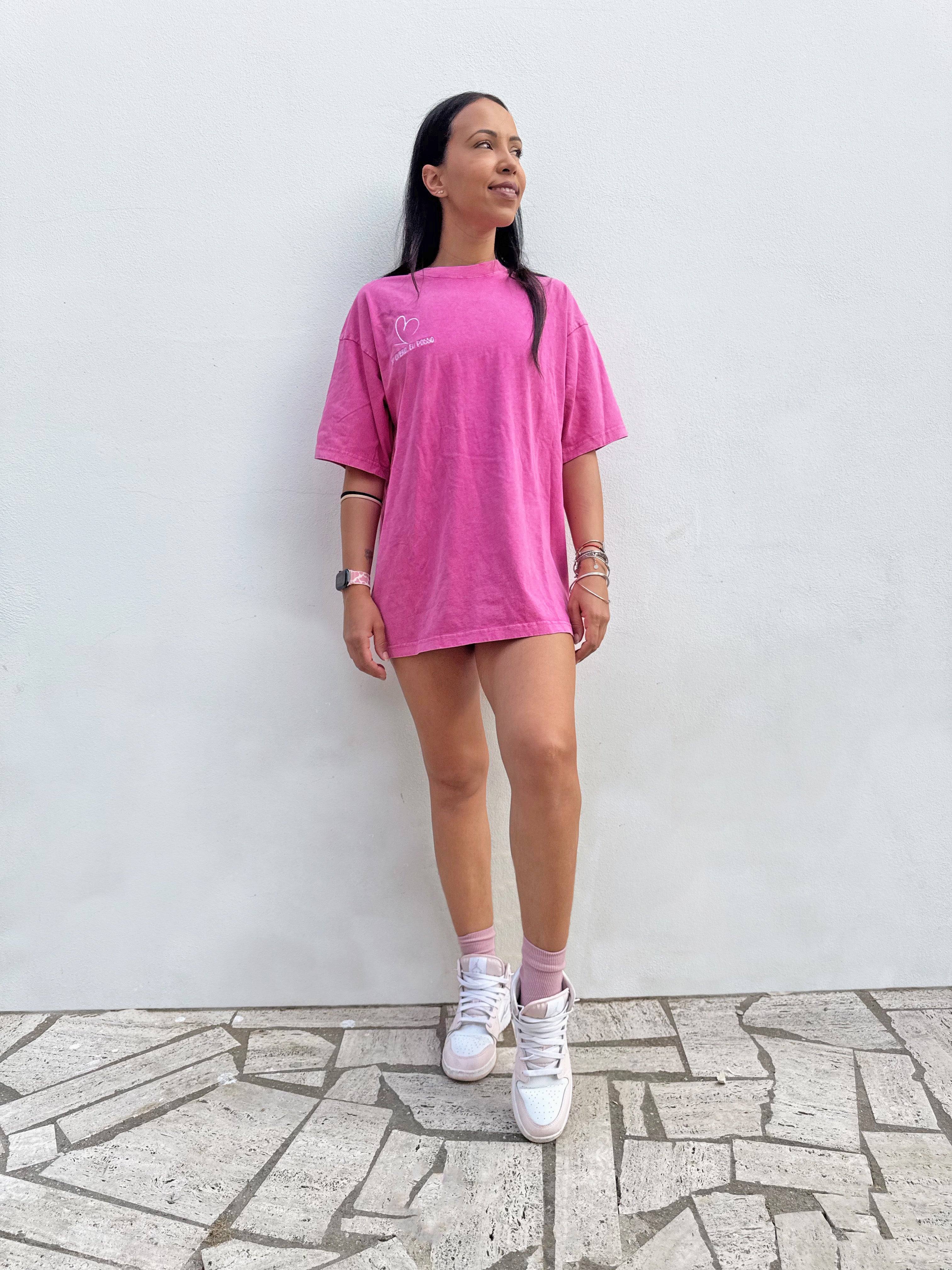 T-shirt oversize (Cover Pump) Rosa