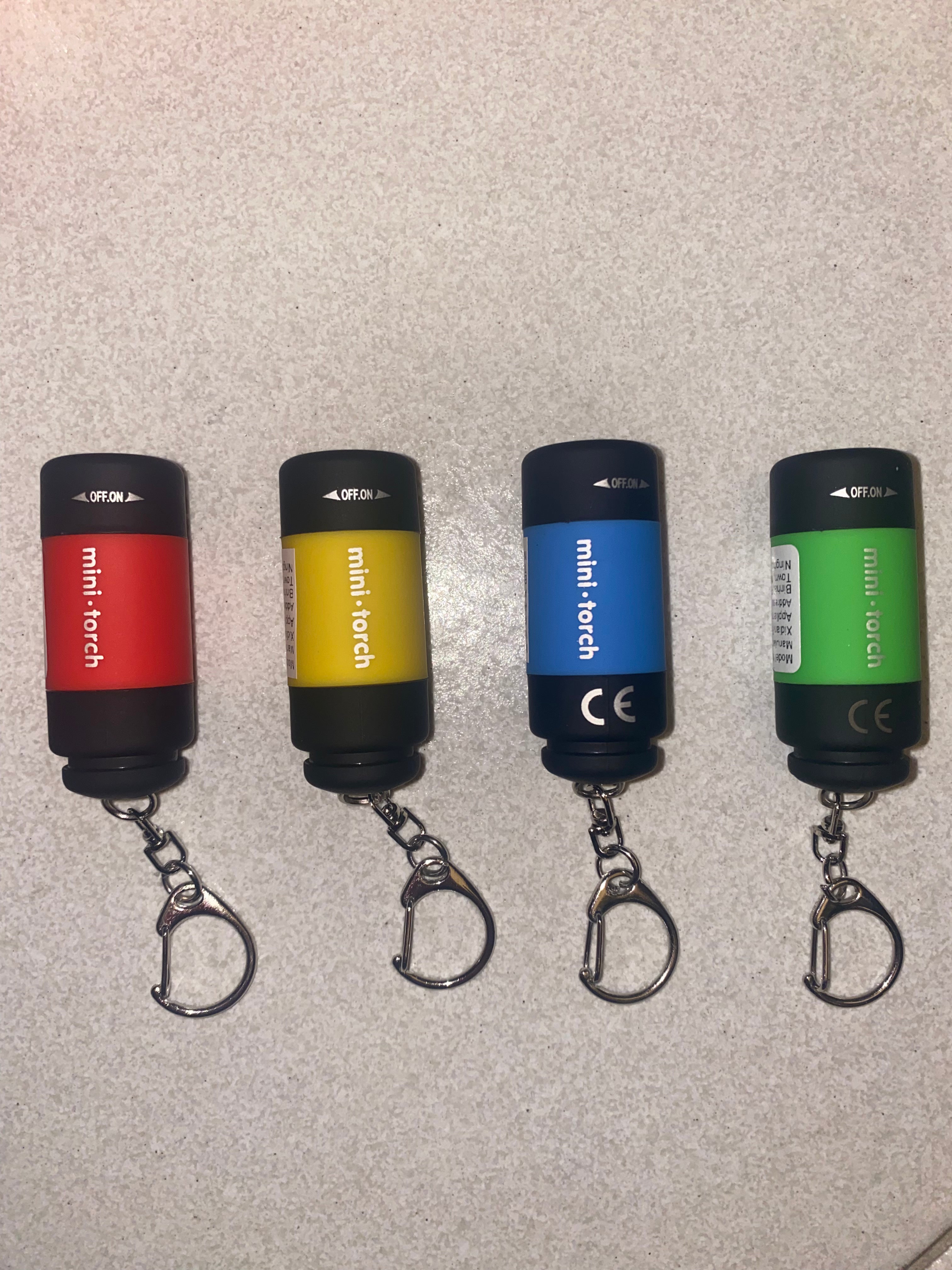 Portachiave mini torcia USB