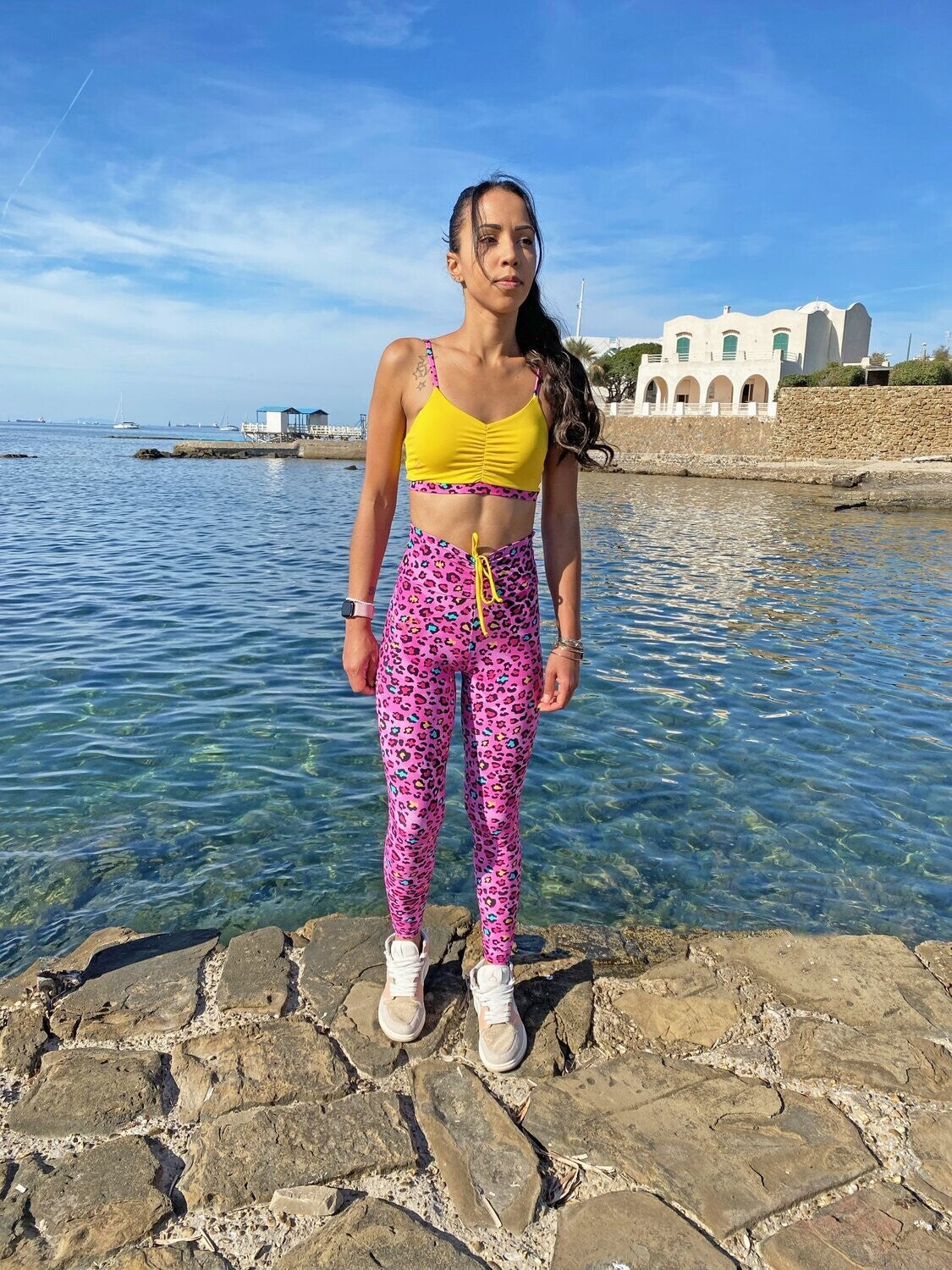 Legging leopardato daisy